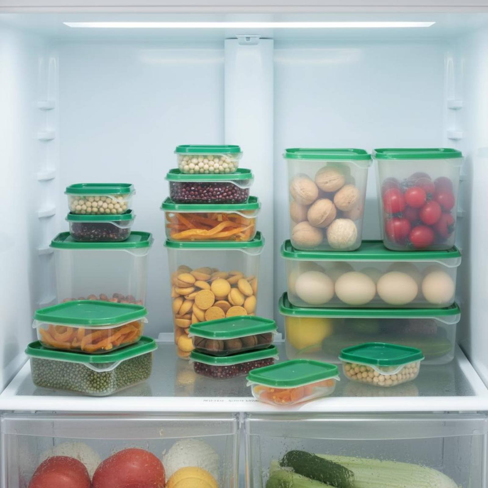 Set Food Storage - 17 Pieces Fridge Storage Box Set