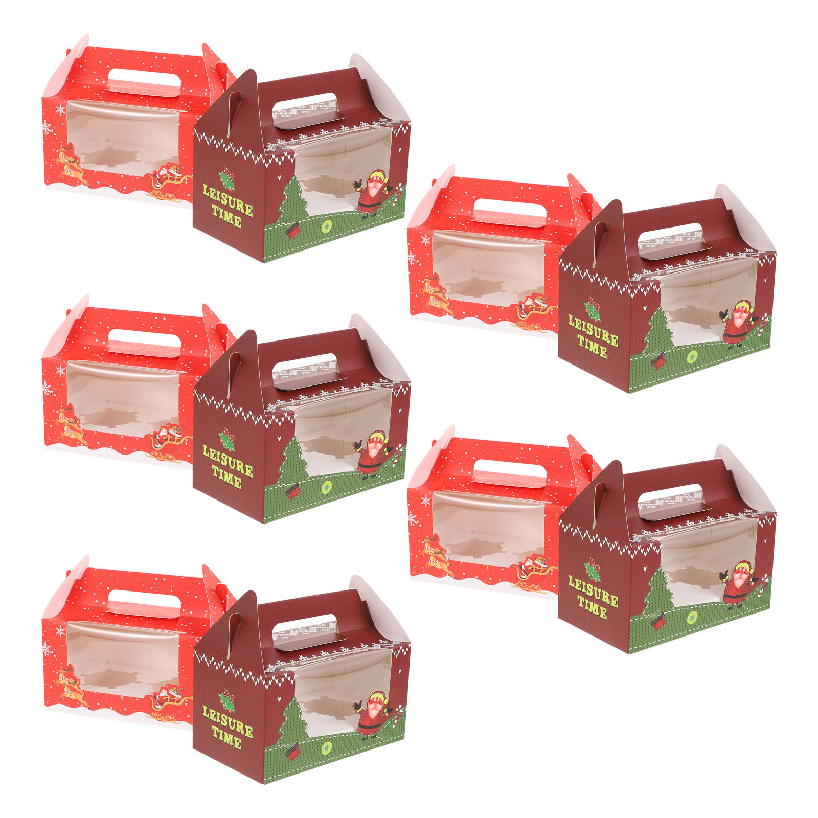 Xmas Food Storage Containers - 10Pcs Xmas Dessert Boxes Eco Friendly