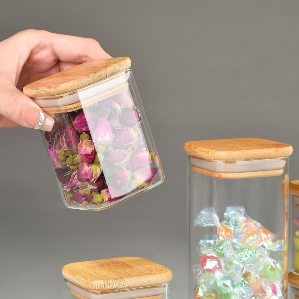 Glass Meal Prep Container - 150/210/300/370/450ml High Borosilicate Glass Sealed Can