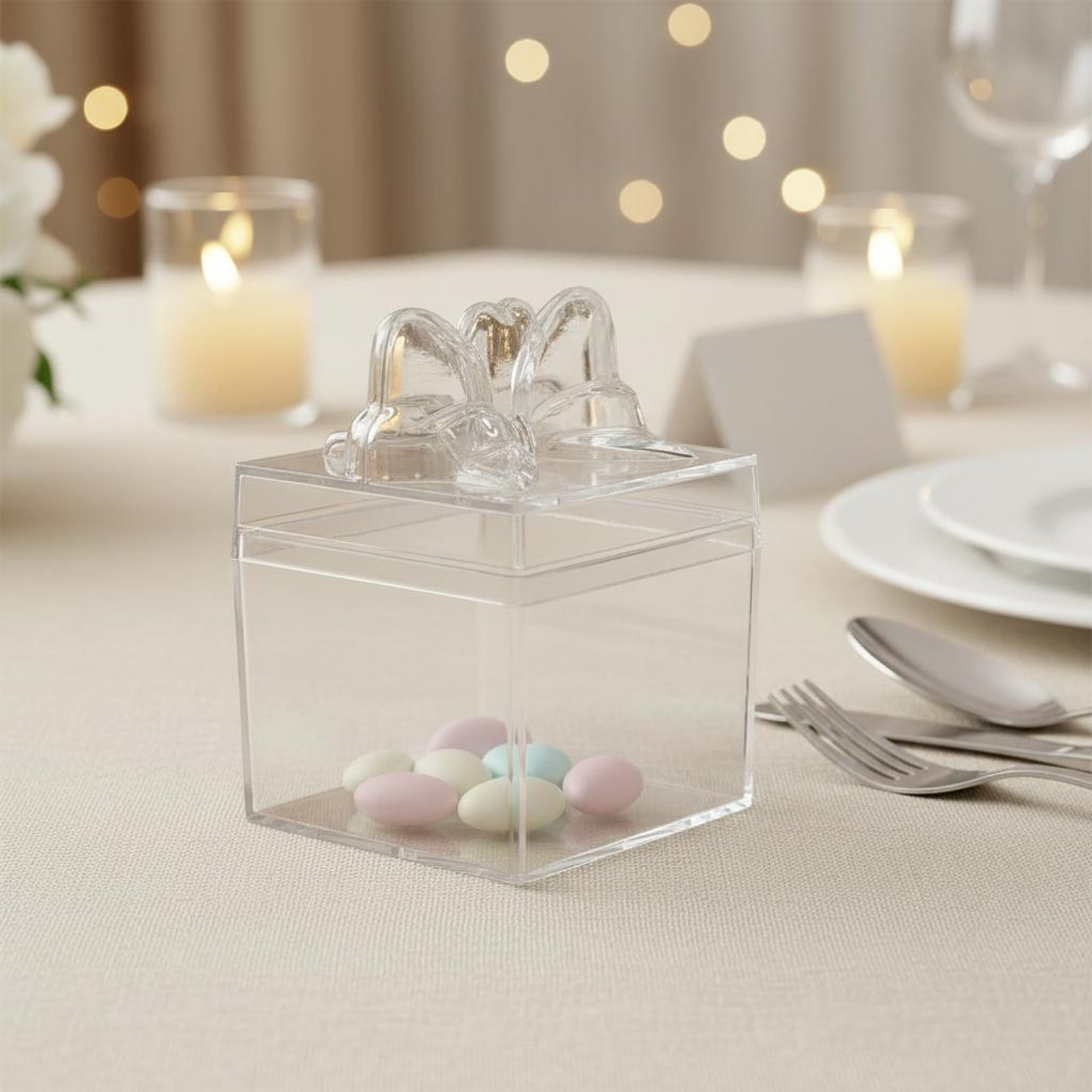 Food Storage Is - Clear Plastic Candy Box with Ribbon