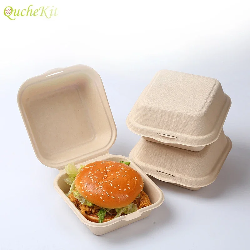 Xmas Food Storage Containers - 20/50pcs Disposable Eco-Friendly Bento Box Meal
