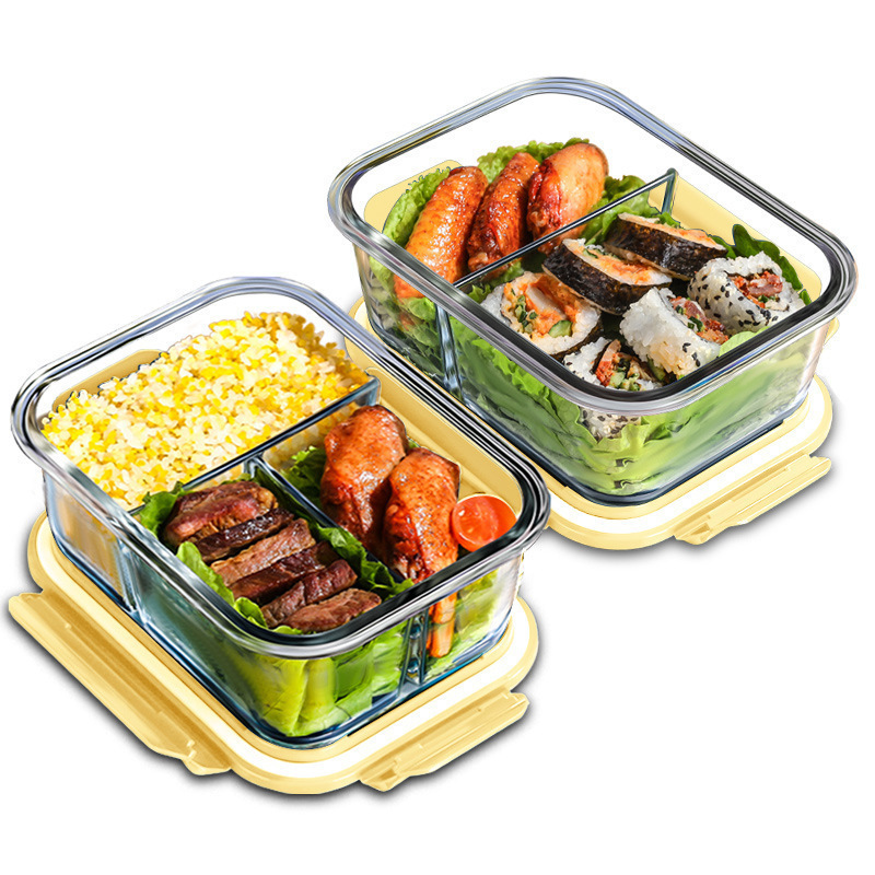 Food Storage Glass Containers - Glass Fresh-Keeping Box High Borosilicate Heat-Resistant