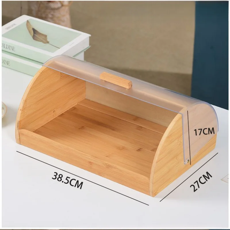 Bamboo Bread Box with Acrylic  - Food Storage Acrylic Containers review and price