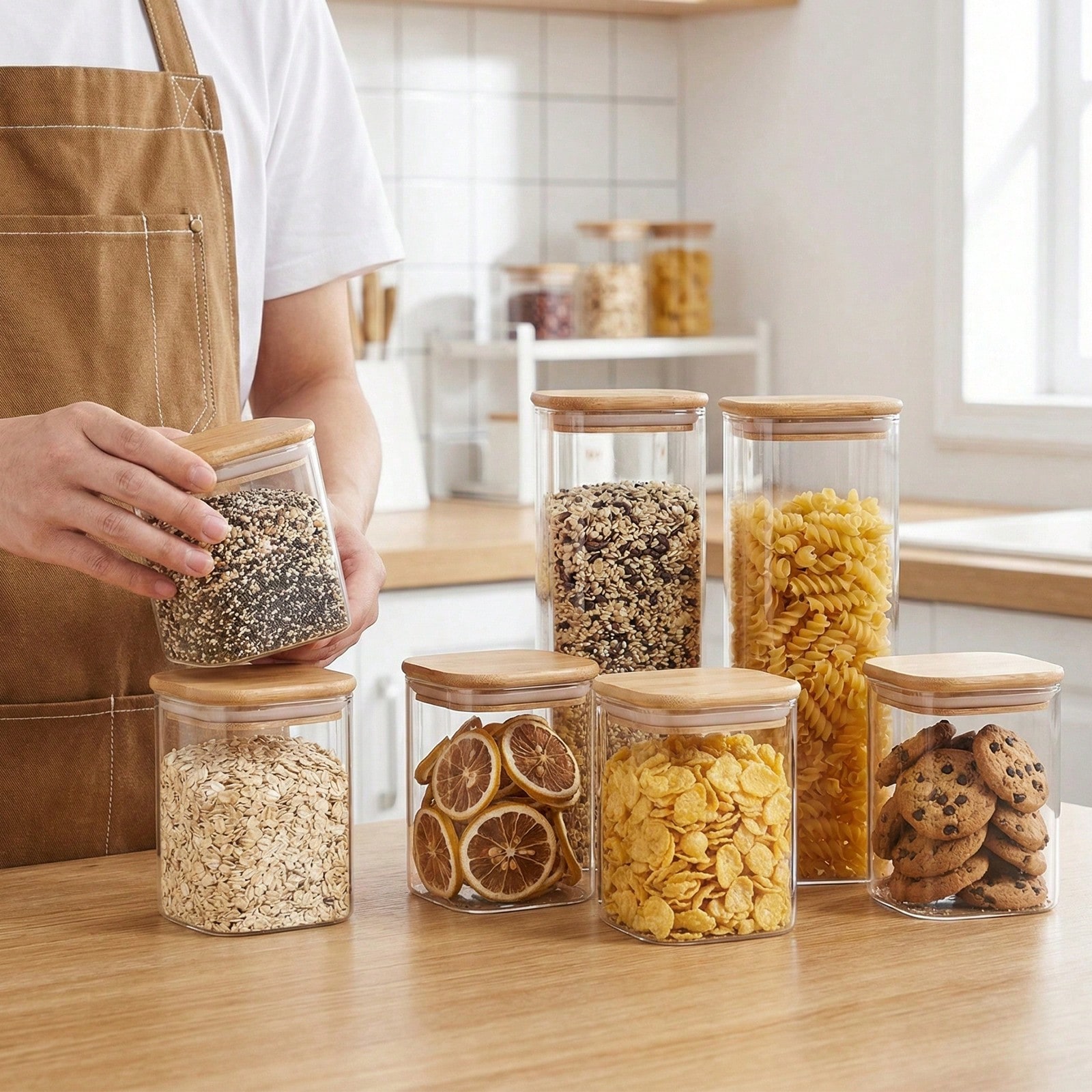 6/12pcs Glass Food Storage Con - Food Storage Glass Containers review and price