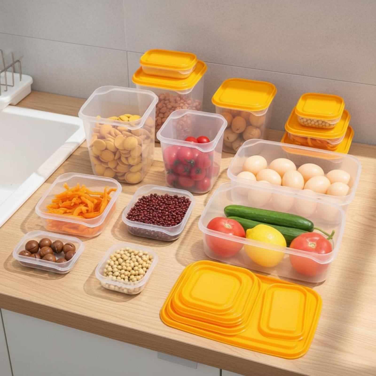 17 Pieces Fridge Storage Box S - Set Food Storage review and price