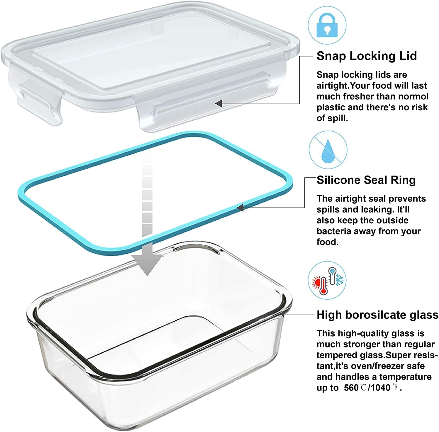 18 Piece Glass Food Storage Co - Set Food Storage review and price