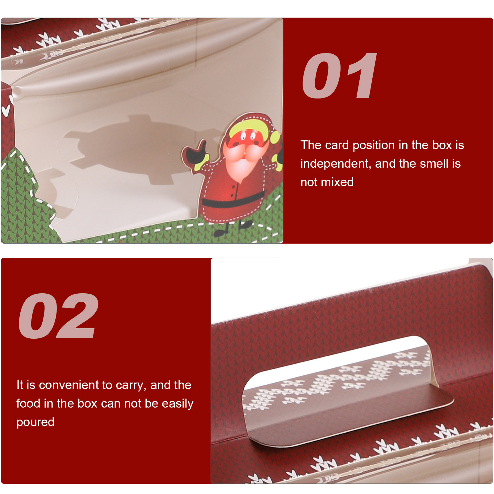 10Pcs Xmas Dessert Boxes Eco F - Xmas Food Storage Containers review and price
