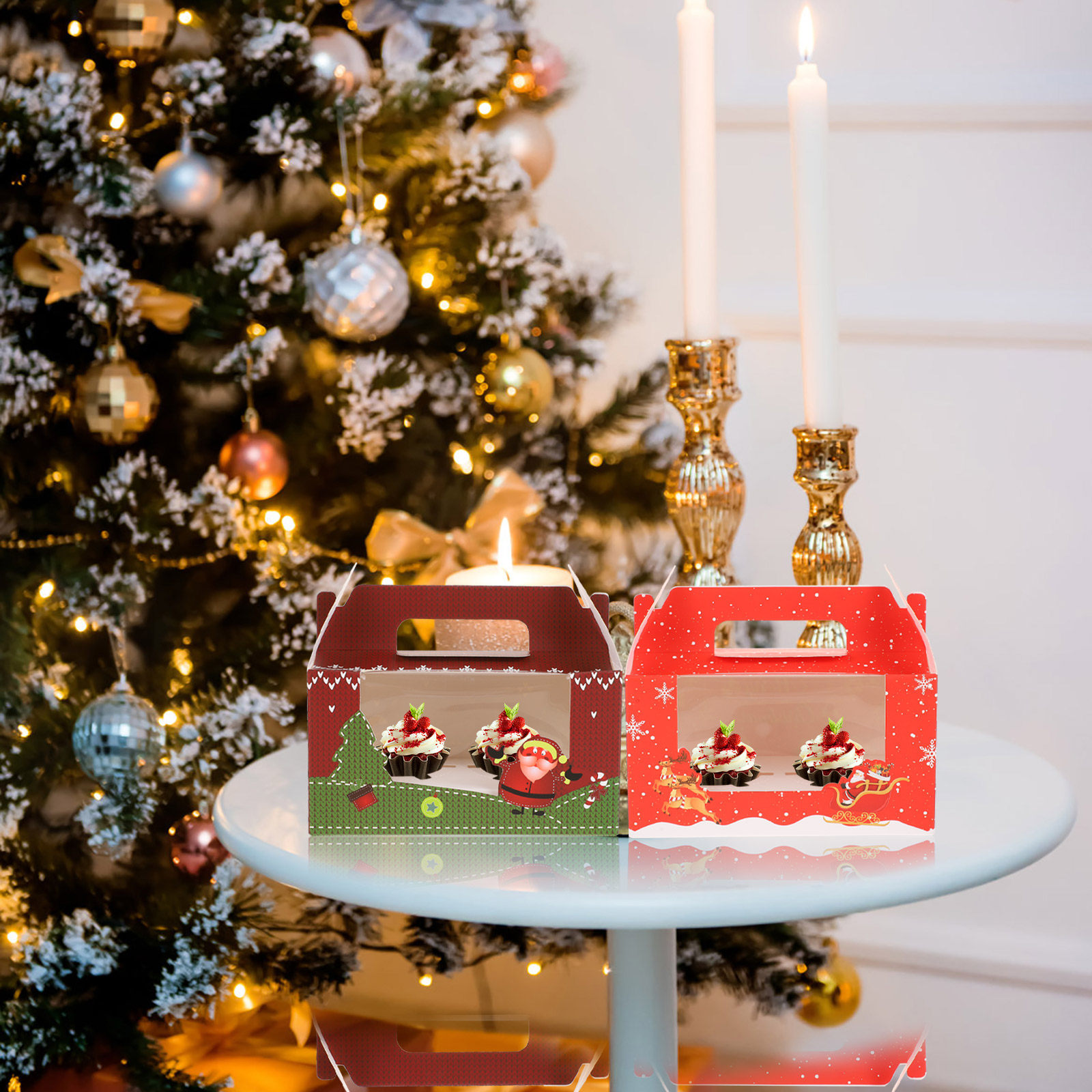 10Pcs Xmas Dessert Boxes Eco F - Xmas Food Storage Containers review and price