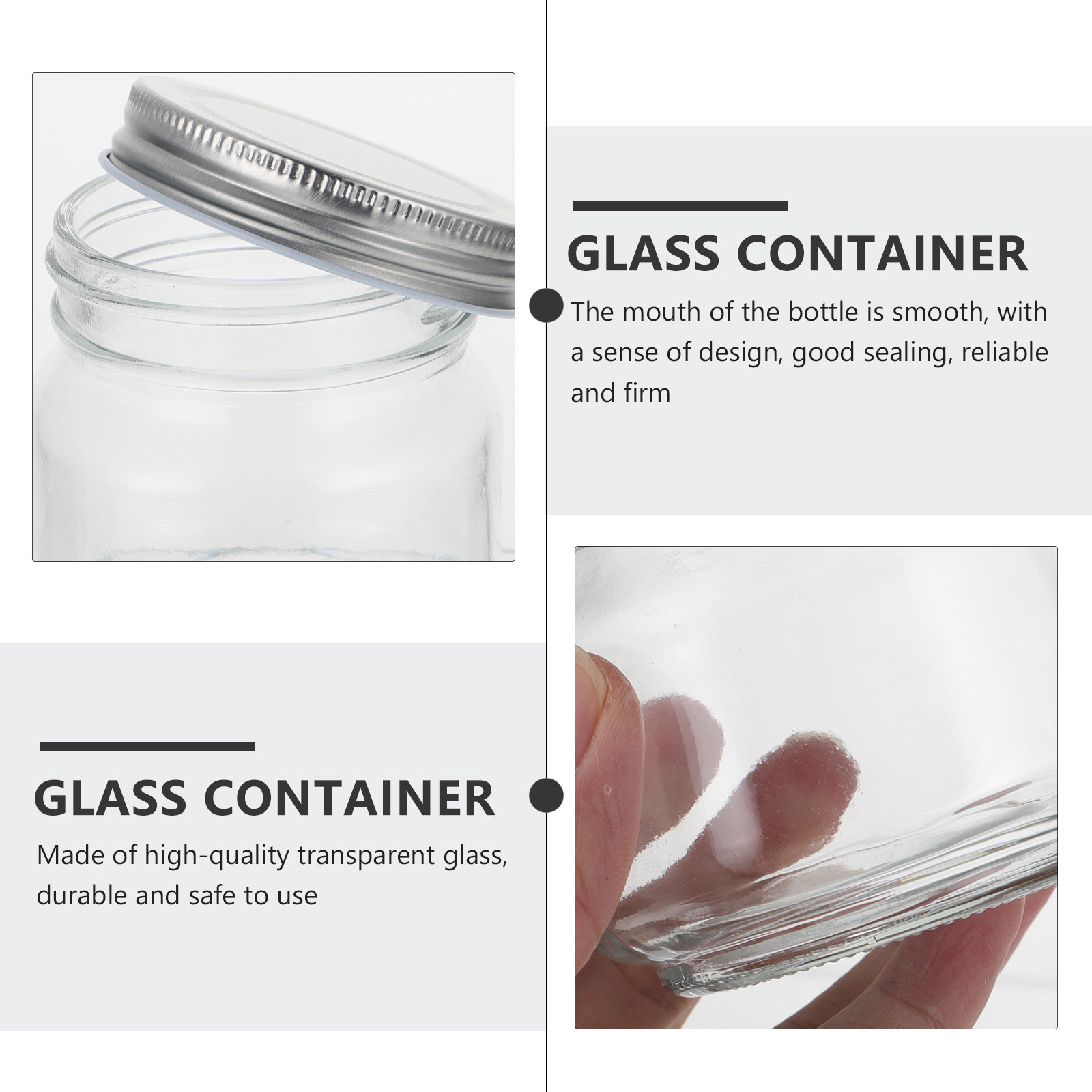 6Pcs Mason Glass Jar Set Thick - Set Food Storage review and price
