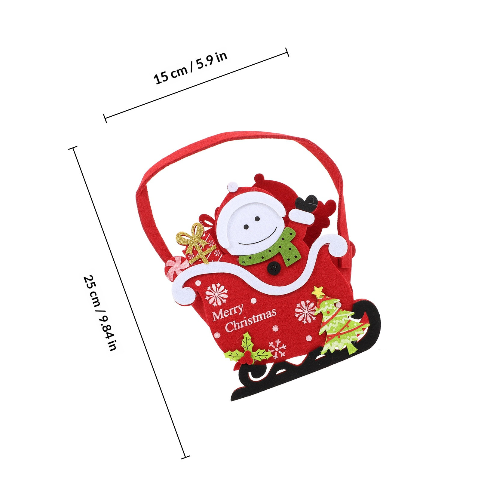 1Pcs Felt Christmas Candy Bask - Xmas Food Storage Containers review and price