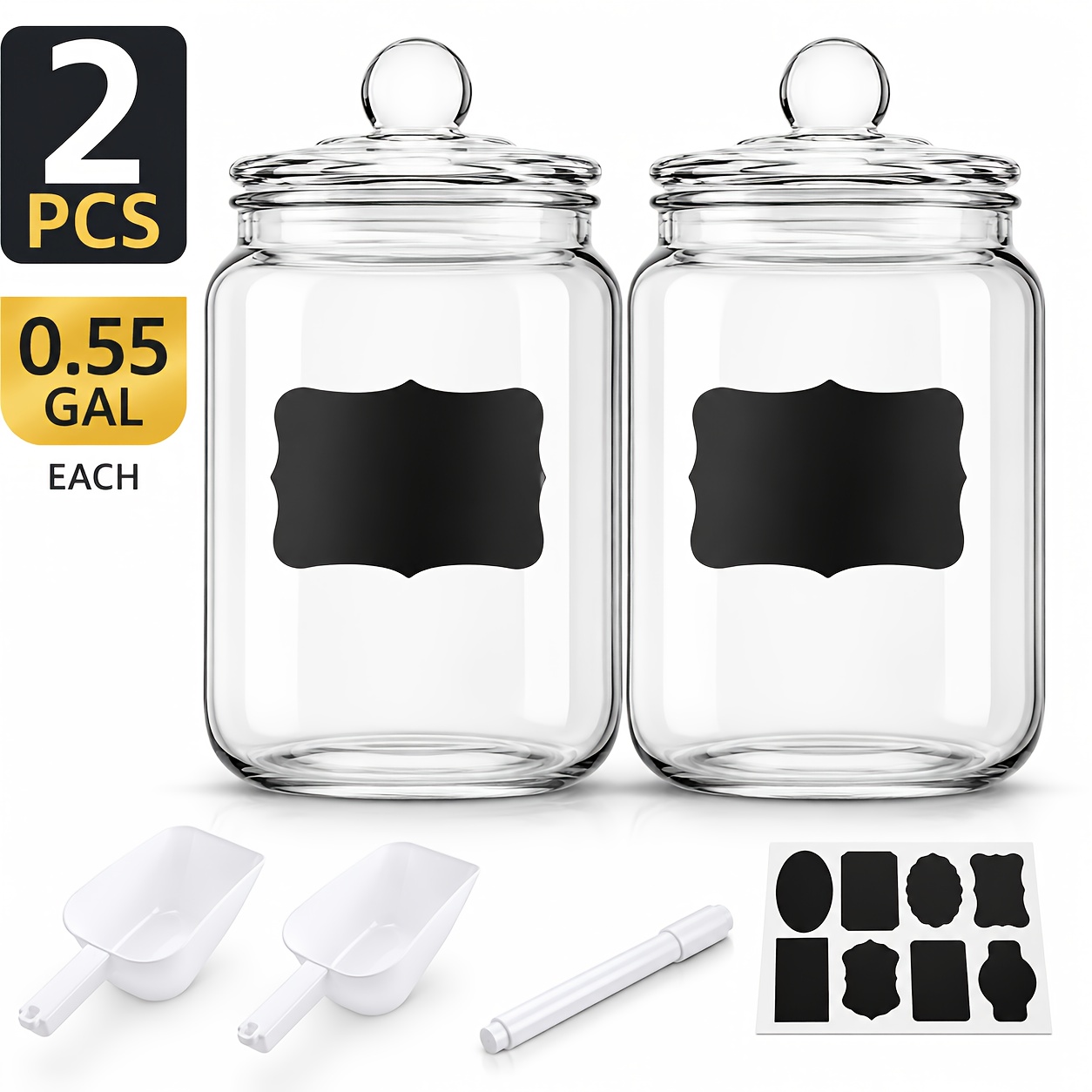 2pcs Glass Pantry Jar with Cla - Food Storage Tank review and price