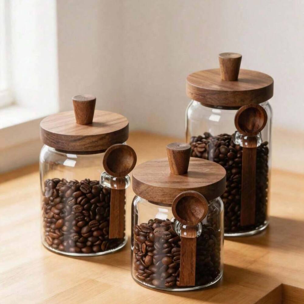 3Pcs Set Clear Glass Jars with - Food Storage Glass Set review and price