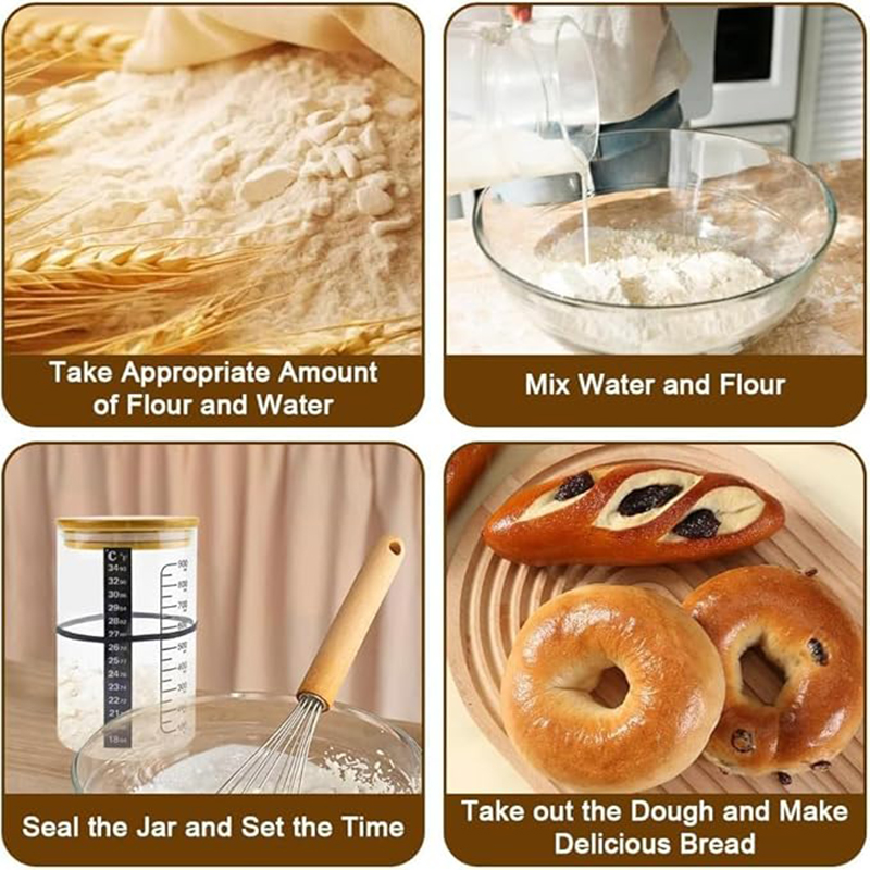 Sourdough Starter Jar Kit Sour - Food Storage Glass Containers review and price