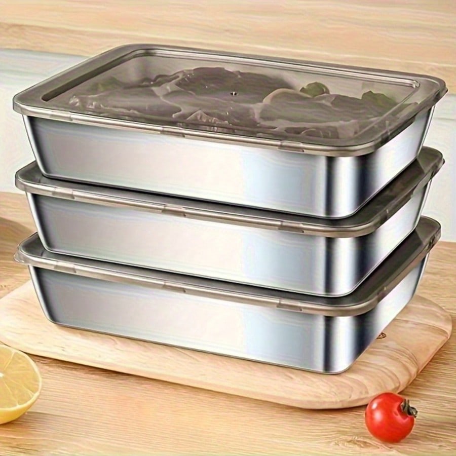 6pcs(3 Boxes+ 3 Lids) Stainles - Set Food Storage review and price