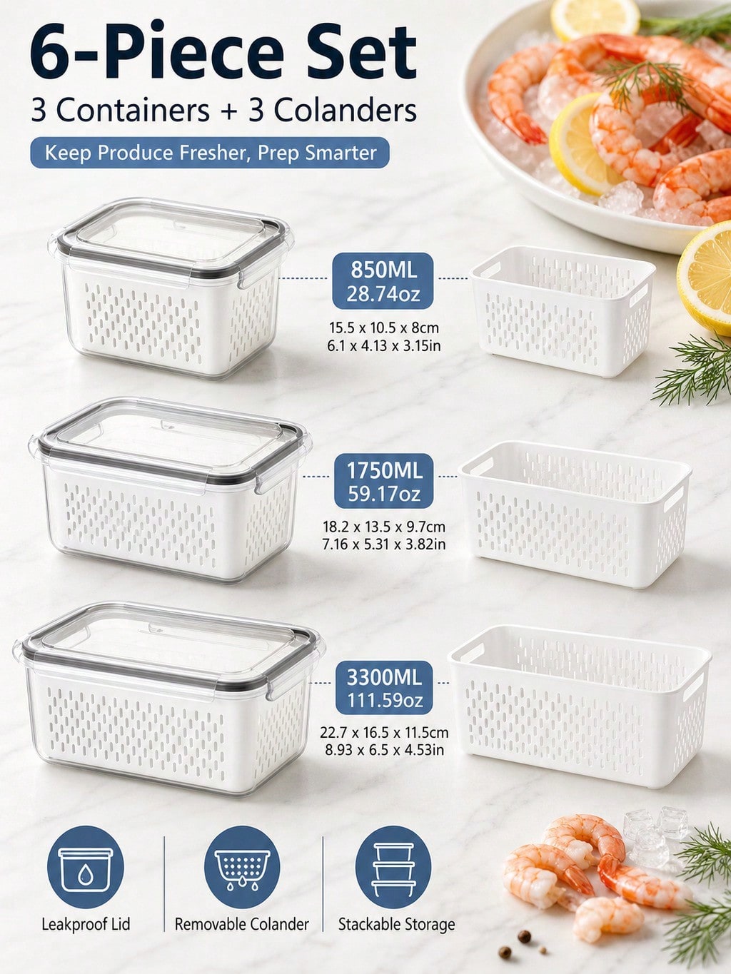 Mixed-Size Produce Saver Conta - Food Storage Tank review and price