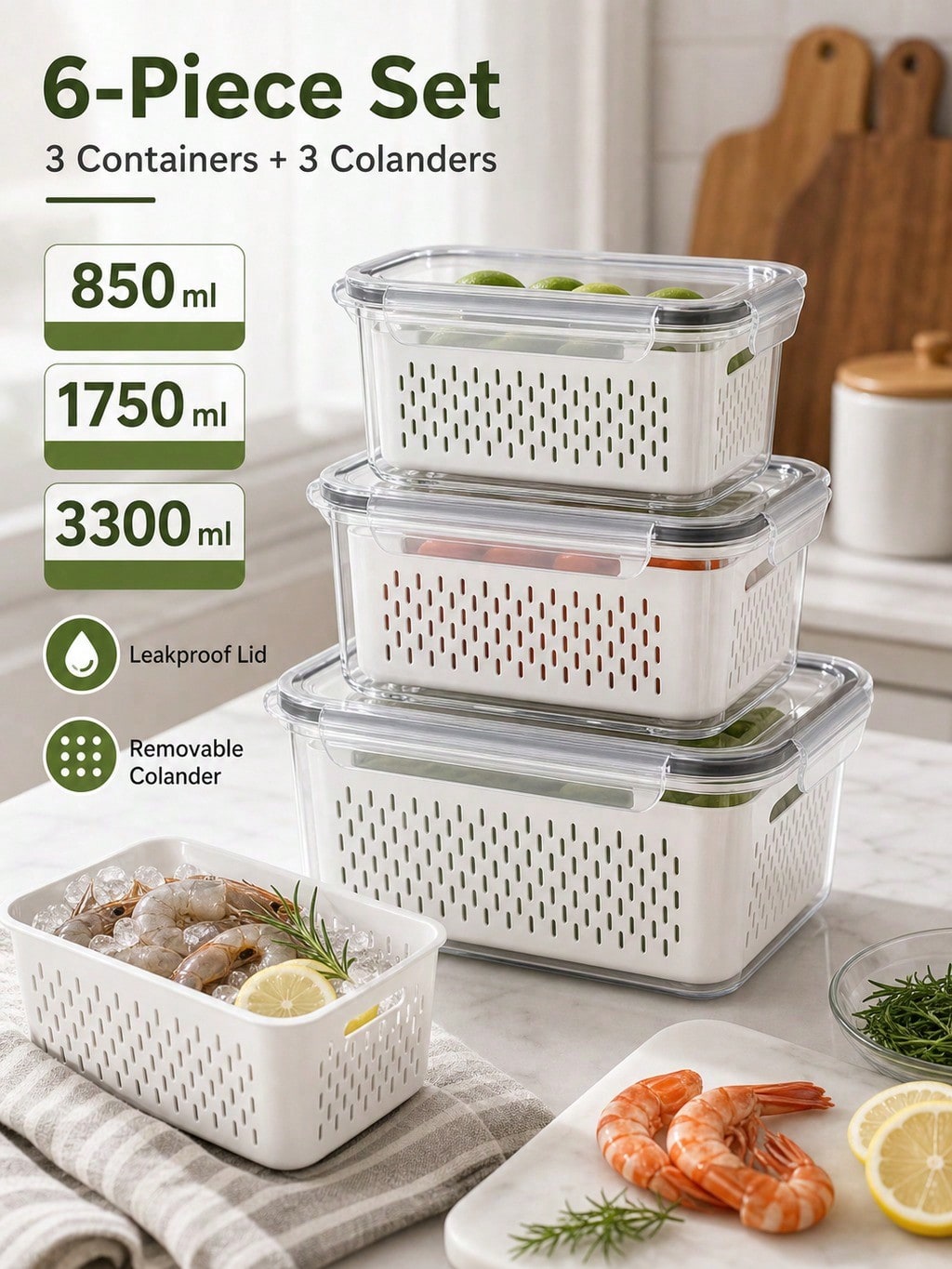 Mixed-Size Produce Saver Conta - Food Storage Tank review and price