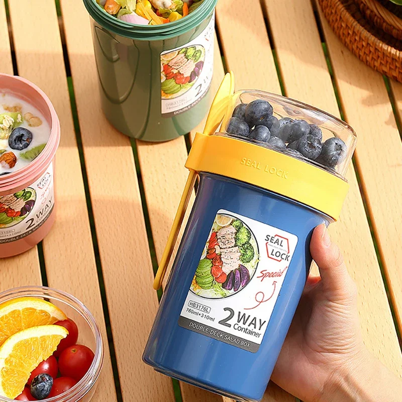 Bento Lunch Box Salad Oatmeal  - Salad Dressing Bottle review and price
