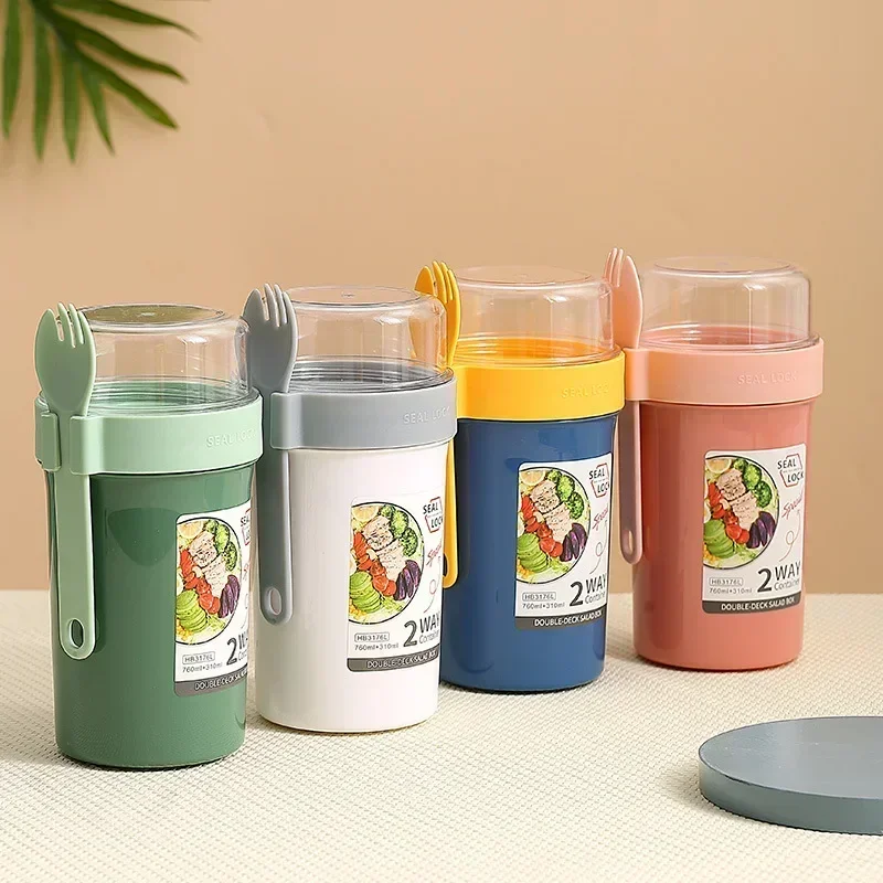 Bento Lunch Box Salad Oatmeal  - Salad Dressing Bottle review and price