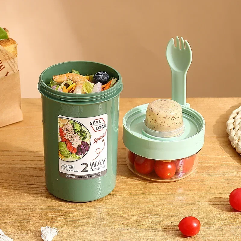Bento Lunch Box Salad Oatmeal  - Salad Dressing Bottle review and price