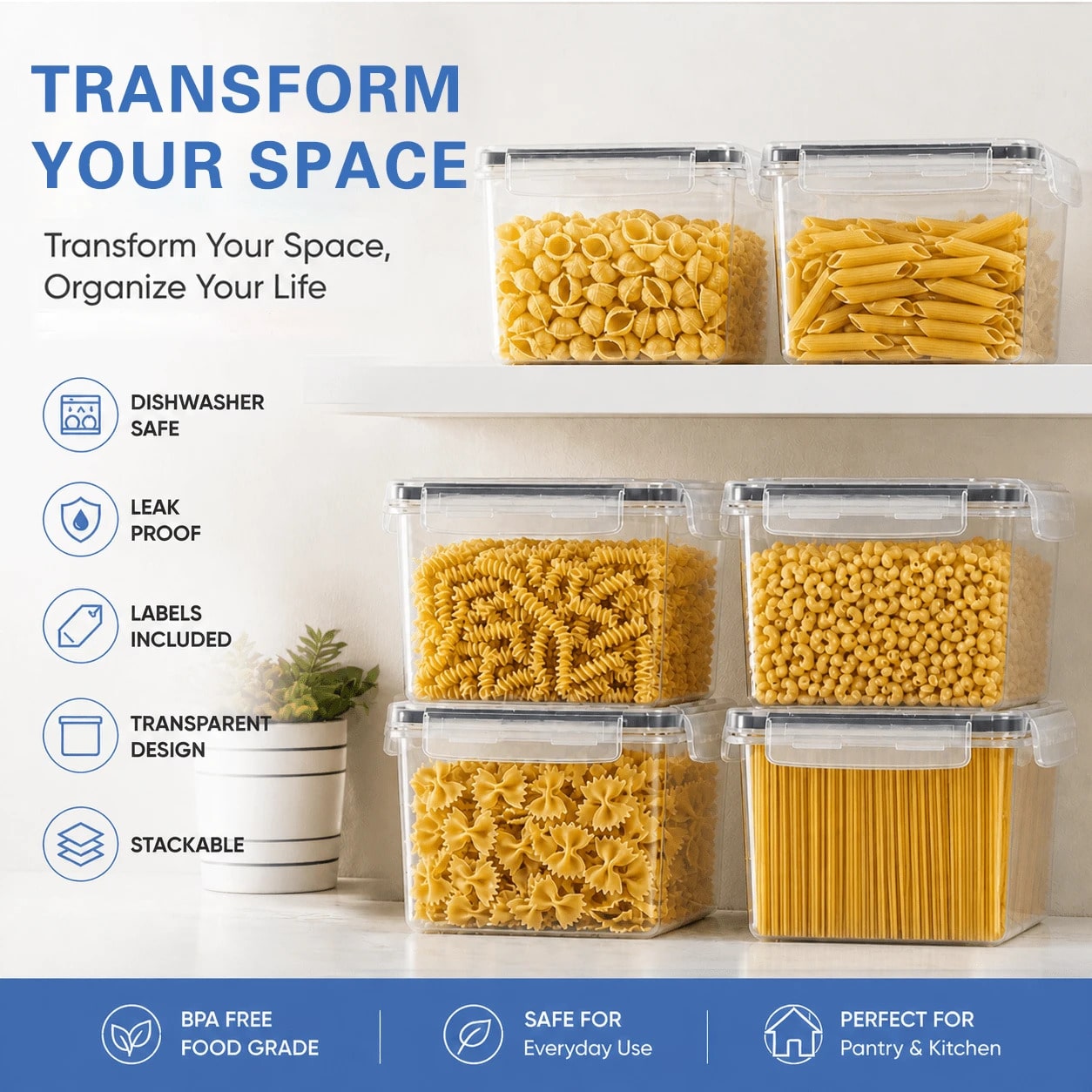 Large Airtight Food Storage Co - Food Storage Acrylic Containers review and price