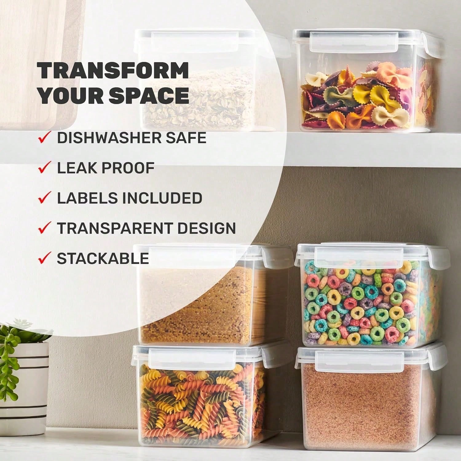 Large Airtight Food Storage Co - Food Storage Acrylic Containers review and price