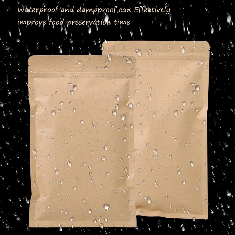 100PCS Brown Kraft Paper Zippe - Food Storage Is review and price
