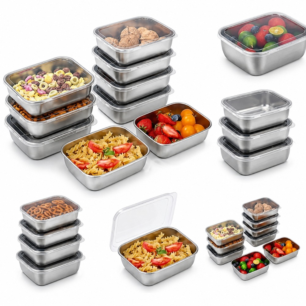 6PCS Stainless Steel Food Stor - Set Food Storage review and price