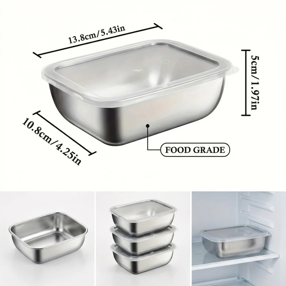 6PCS Stainless Steel Food Stor - Set Food Storage review and price