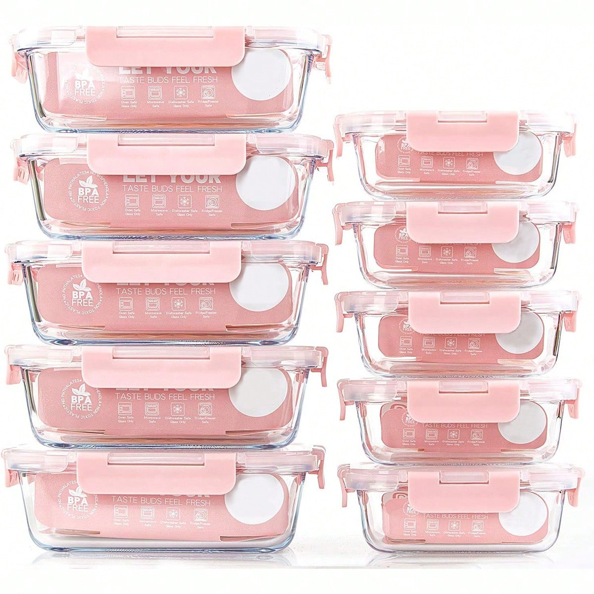 10 Pack Glass Meal Prep Contai - Food Storage Glass Containers review and price