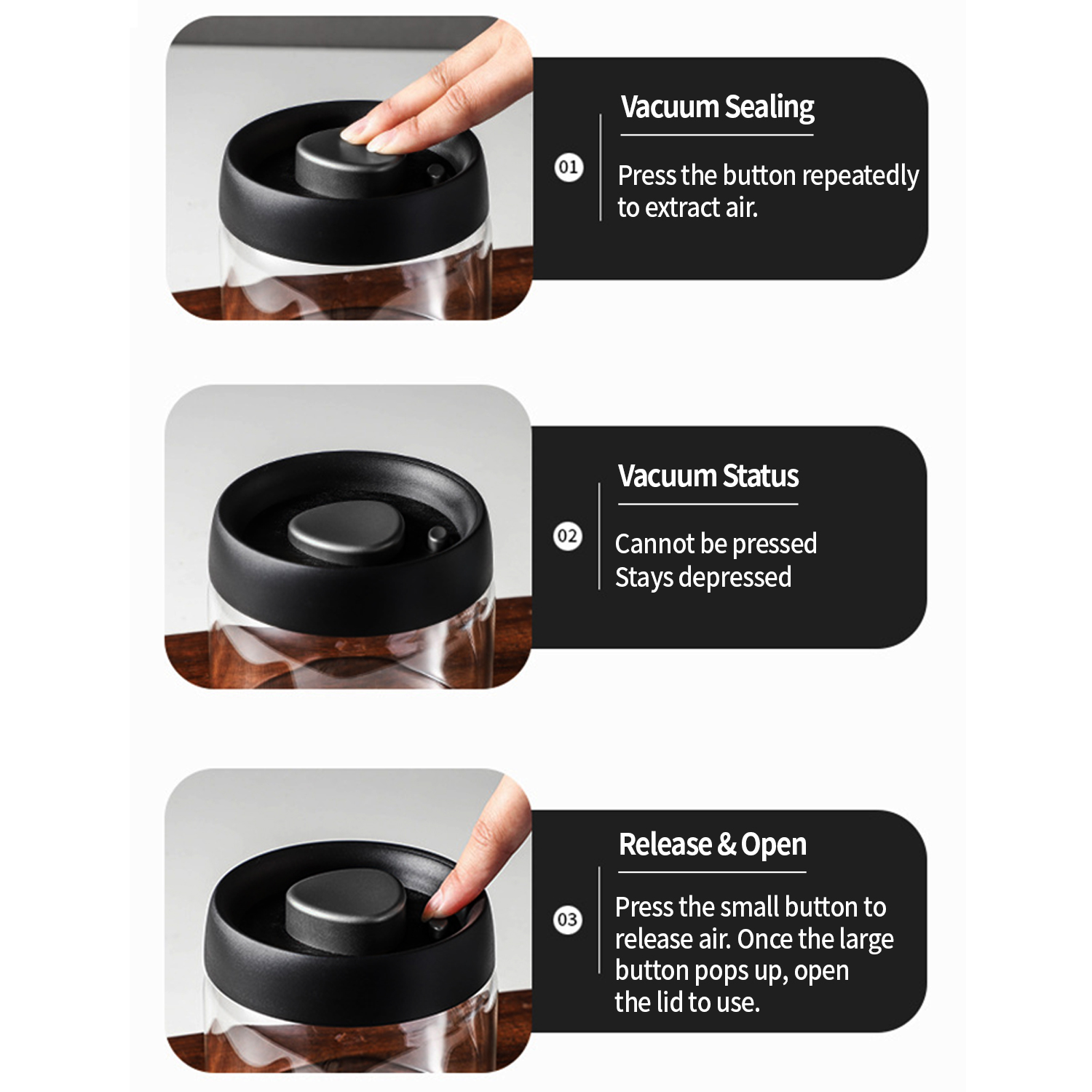 OANKR Vacuum Coffee Canister 5 - Food Storage Jars Airtight review and price