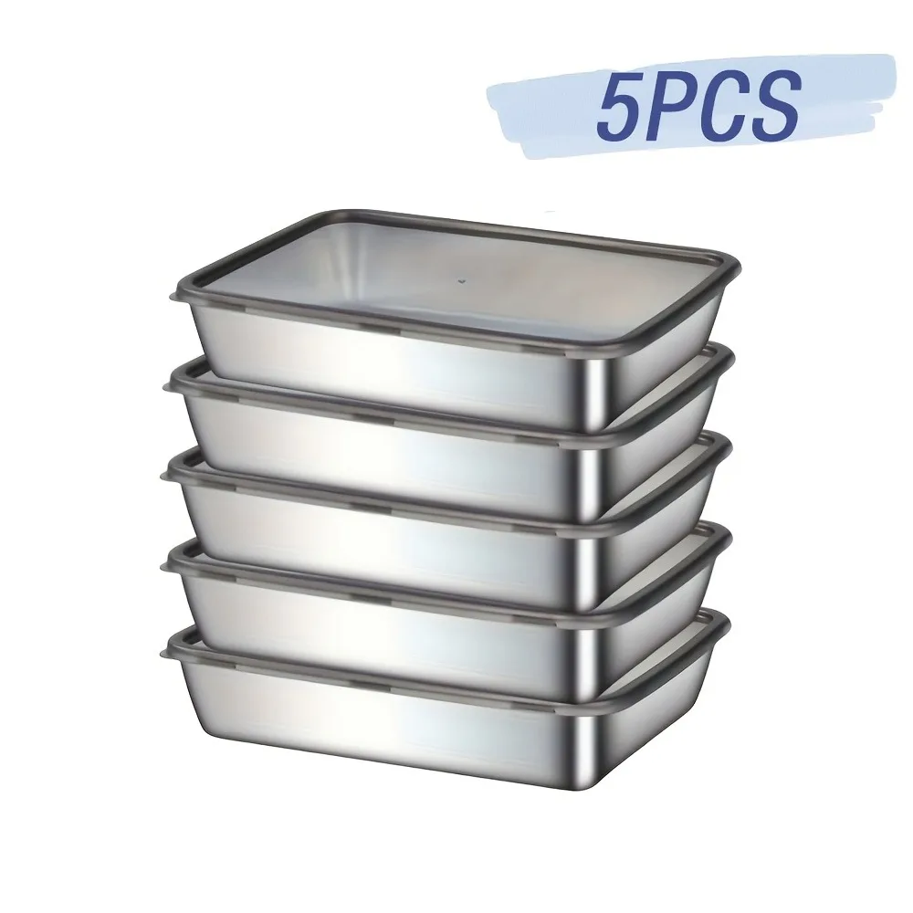 5-Piece Stainless Steel Food S - Glass Meal Prep Container review and price