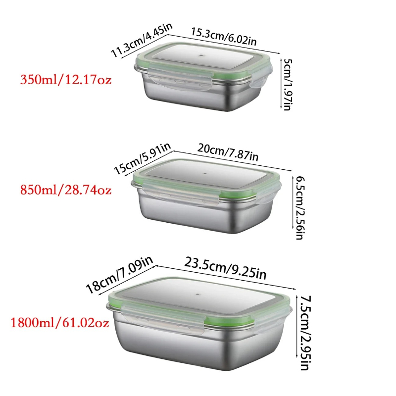 304 Stainless Steel Lunch Box  - Set Food Storage review and price
