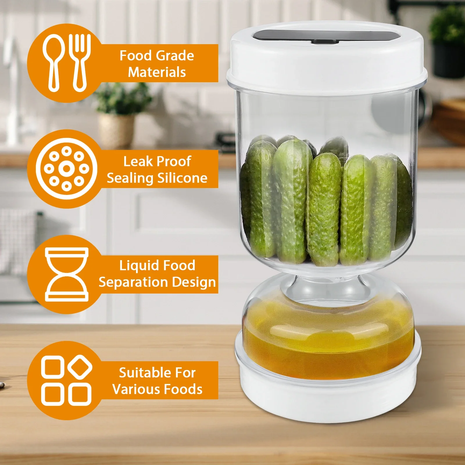 Pickle Container Wet and Dry S - Food Storage Jars Airtight review and price