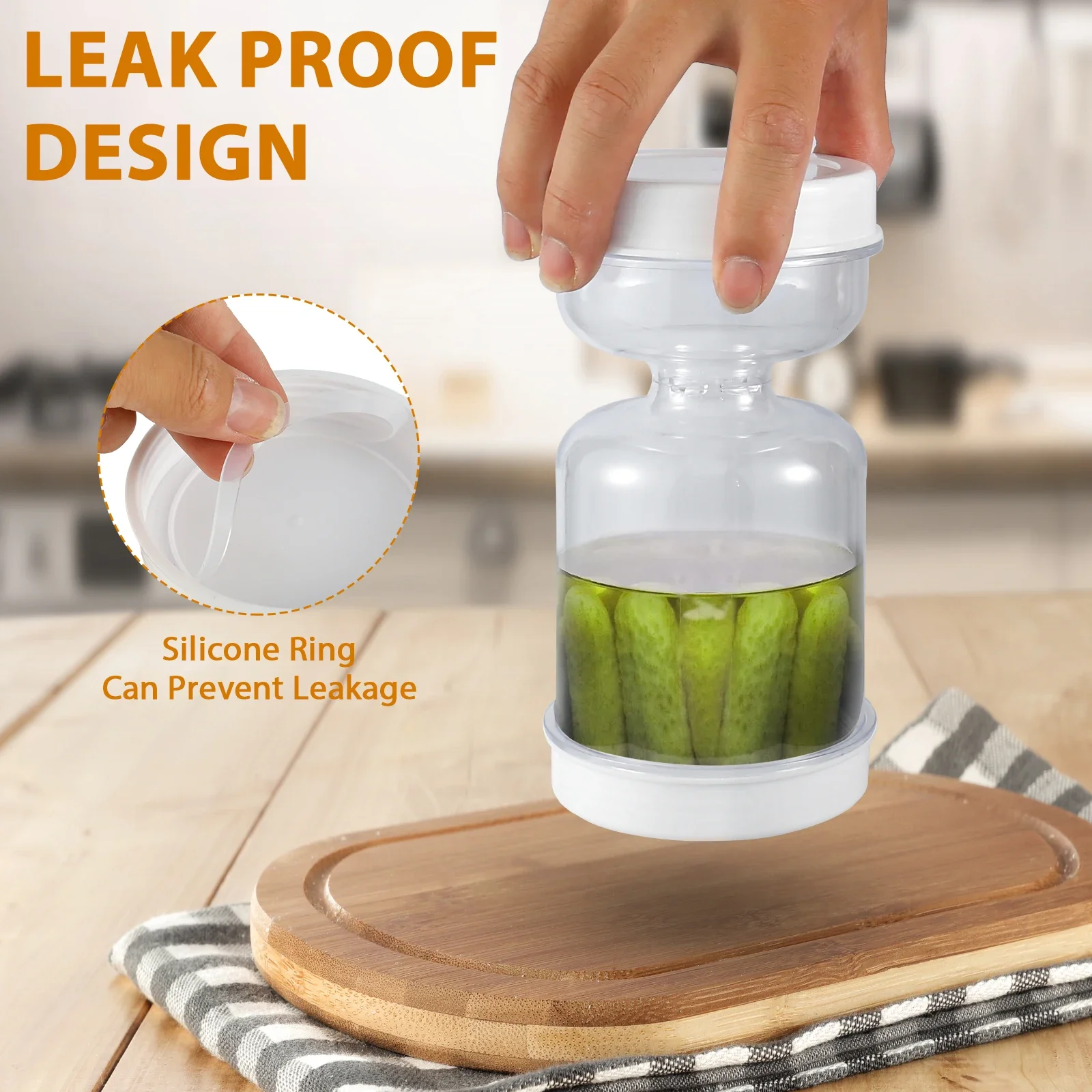 Pickle Container Wet and Dry S - Food Storage Jars Airtight review and price