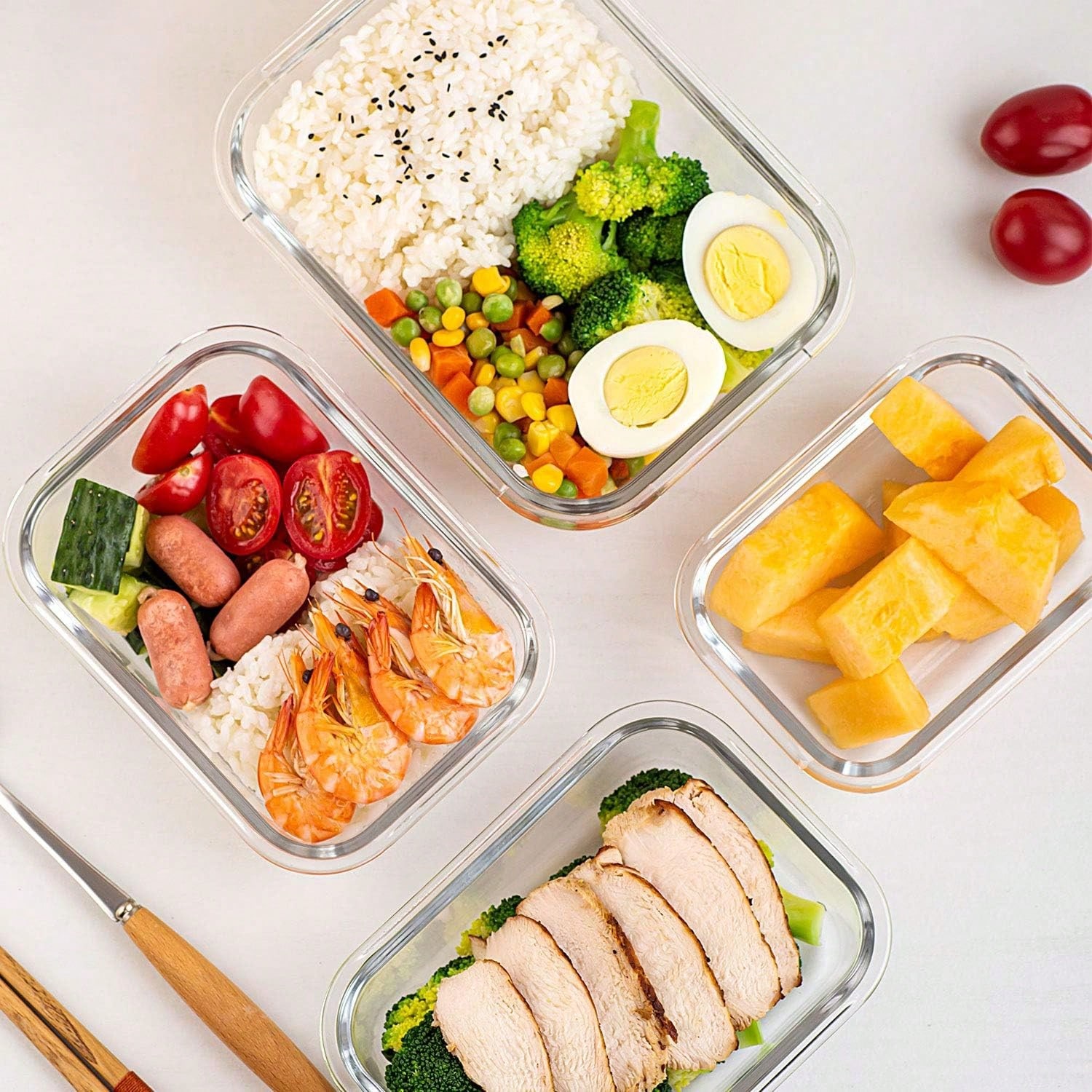 10 Pack Glass Meal Prep Contai - Food Storage Glass Containers review and price