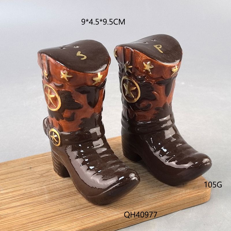 Vintage Boots Ceramic Spice Ja - Set Food Storage review and price
