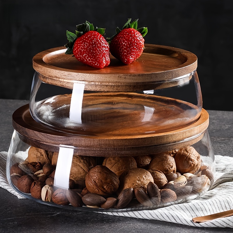 Glass Canisters with Wooden Li - Glass Meal Prep Container review and price