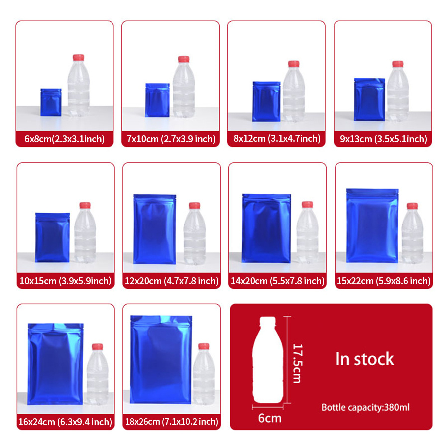 100pcs Matte Blue Foil Zipper  - Food Storage Is review and price