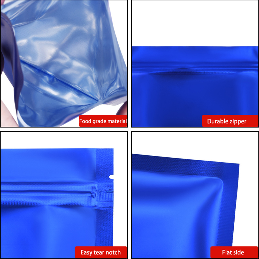 100pcs Matte Blue Foil Zipper  - Food Storage Is review and price