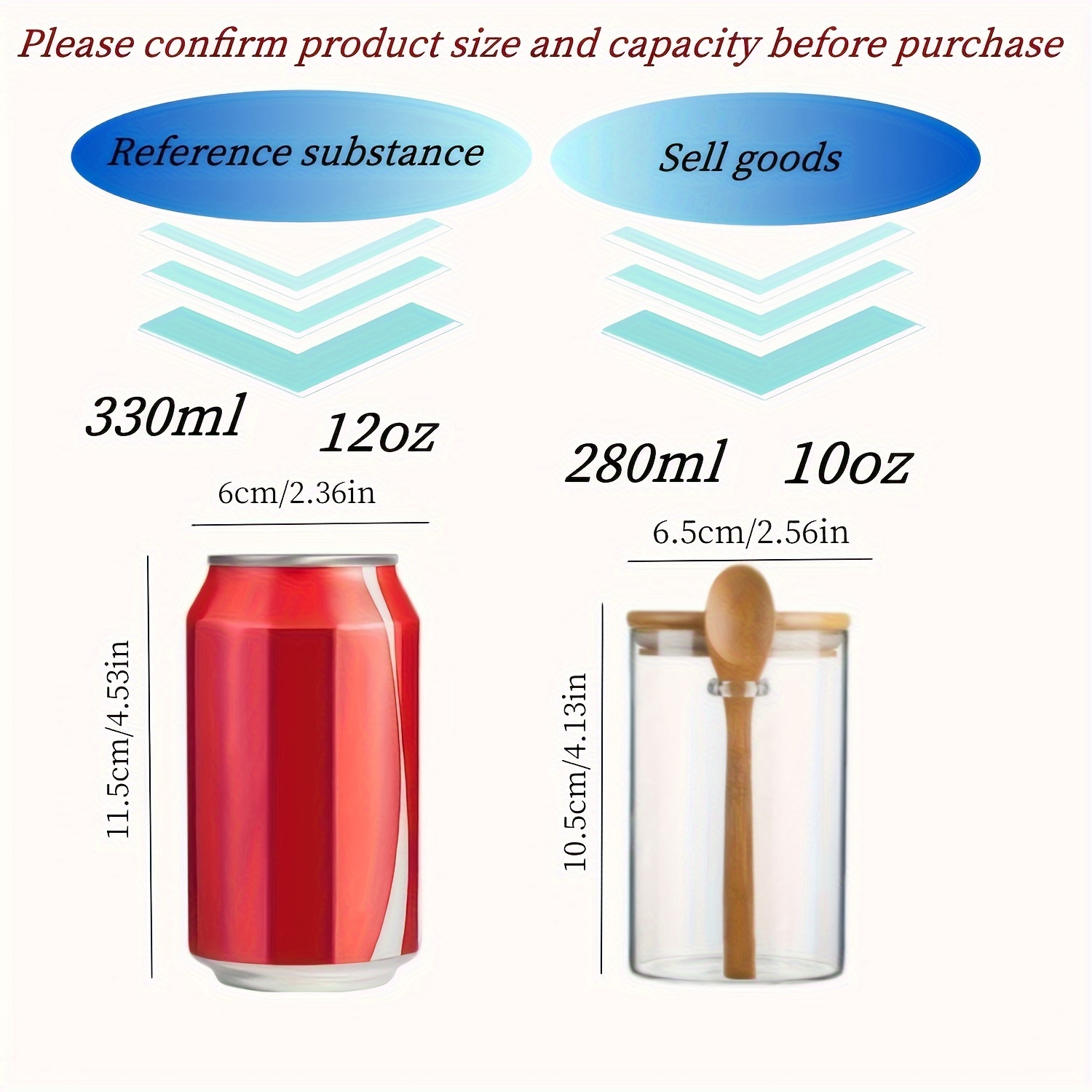 280ml Candy Jar, Biscuit Jar,  - Food Storage Glass Set review and price