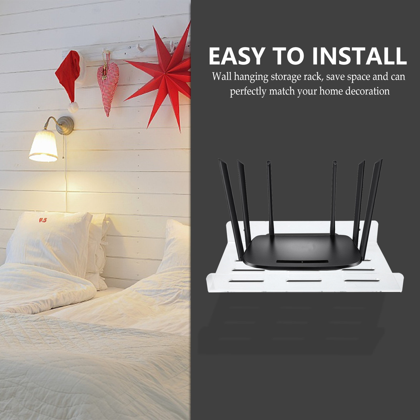 1Set Router Storage Rack Wall  - Food Storage Rack review and price
