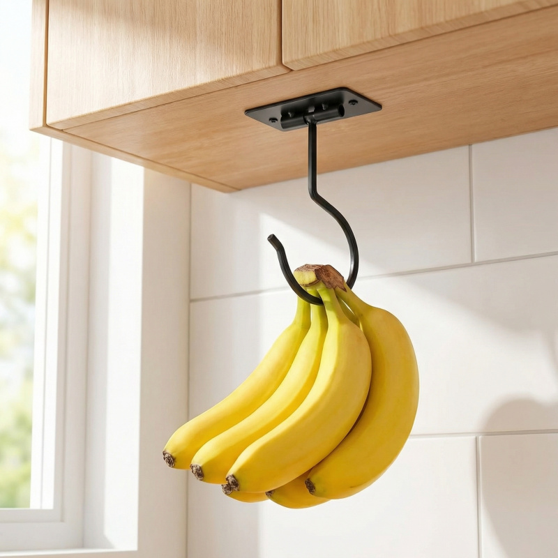 Black Metal Self-Adhesive Bana - Food Storage Rack review and price