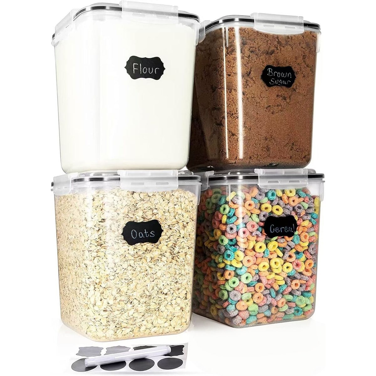 4PCS Large Food Storage Contai - Food Storage Glass Set review and price