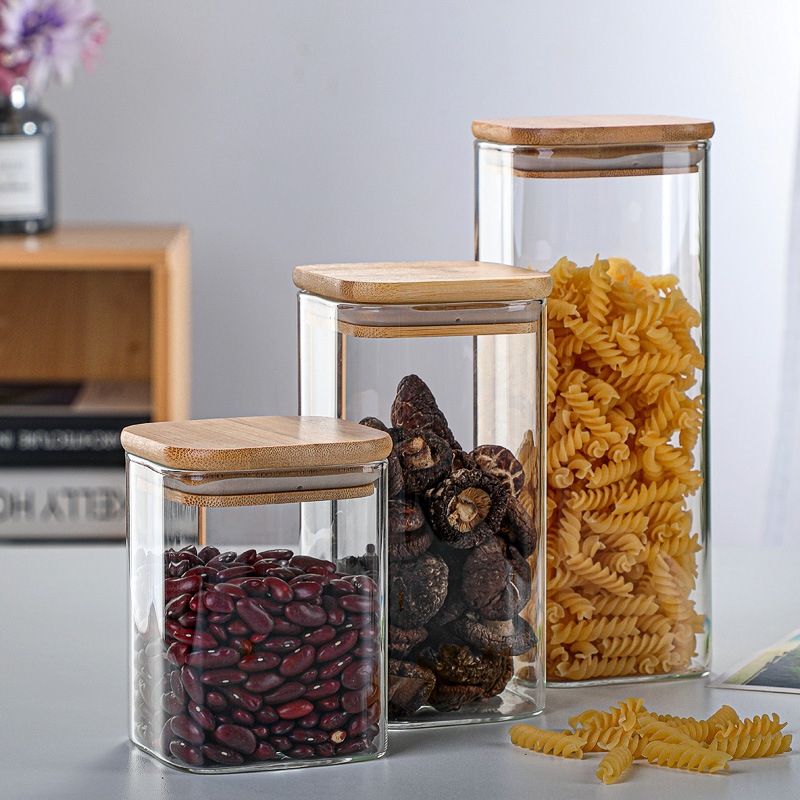 Bamboo Glass Tins Transparent  - Glass Meal Prep Container review and price